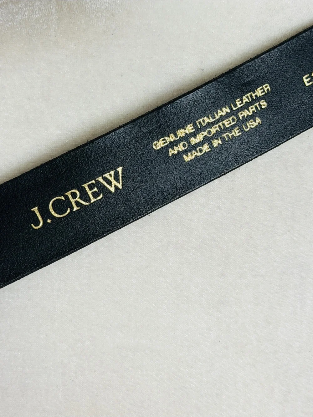 Vintage J.Crew Black Italian Leather Belt Made in USA - Picture 4 of 6
